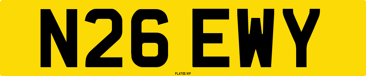 N26 EWY Number Plate