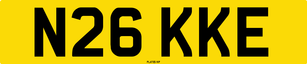 N26 KKE Number Plate