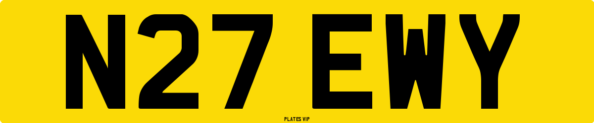 N27 EWY Number Plate