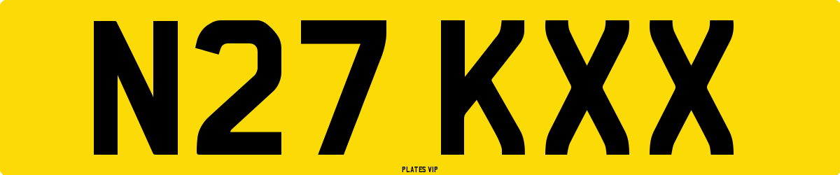 N27 KXX Number Plate
