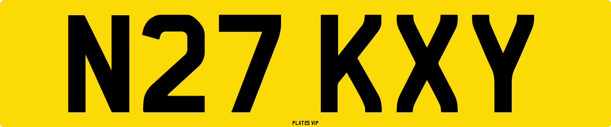 N27 KXY Number Plate