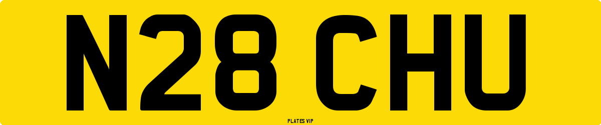 N28 CHU Number Plate