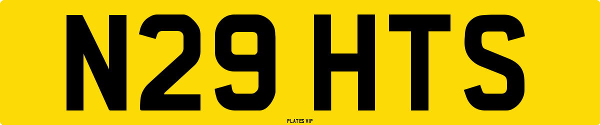 N29 HTS Number Plate