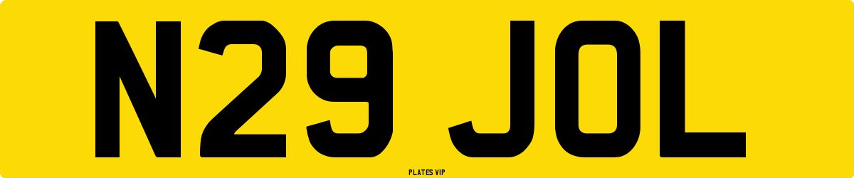 N29 JOL Number Plate
