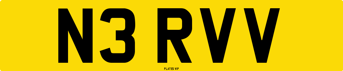N3 RVV Number Plate