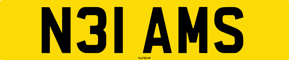 N31 AMS Number Plate
