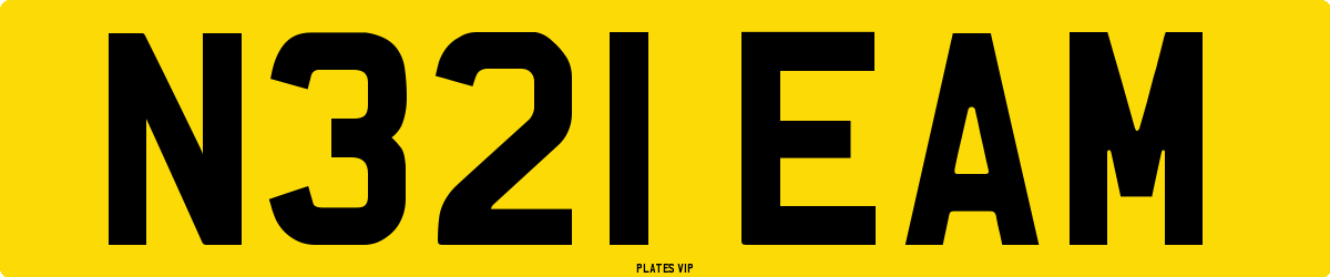 N321 EAM Number Plate