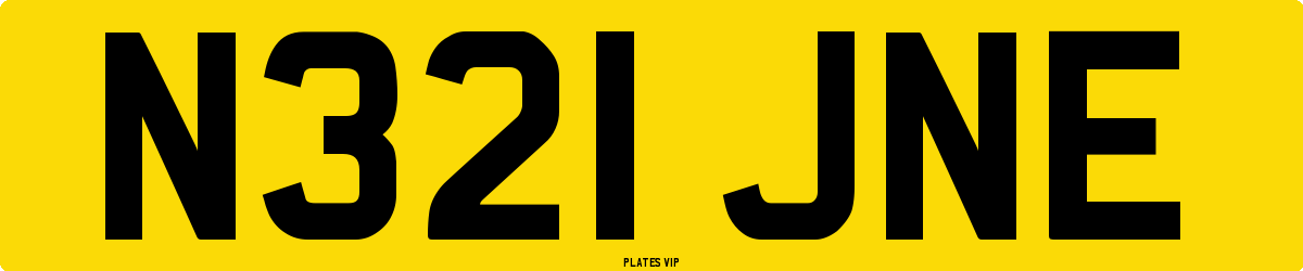 N321 JNE Number Plate