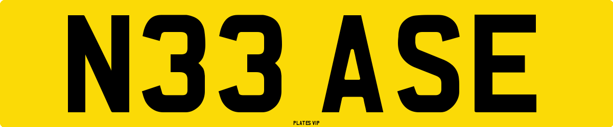 N33 ASE Number Plate