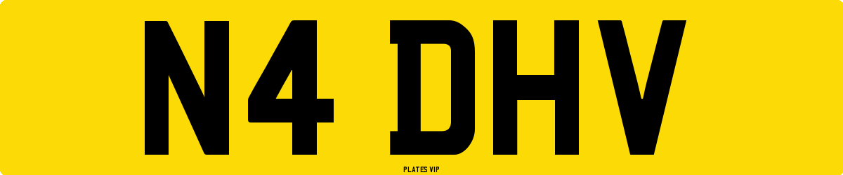 N4 DHV Number Plate