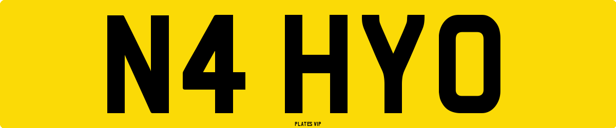 N4 HYO Number Plate