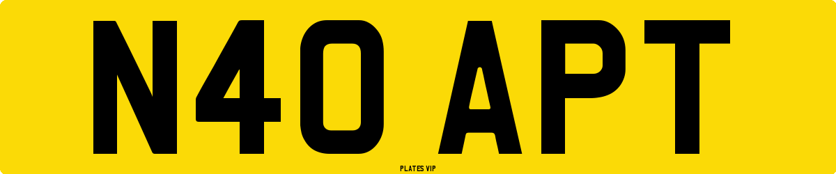 N40 APT Number Plate