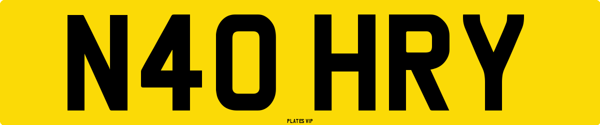 N40 HRY Number Plate