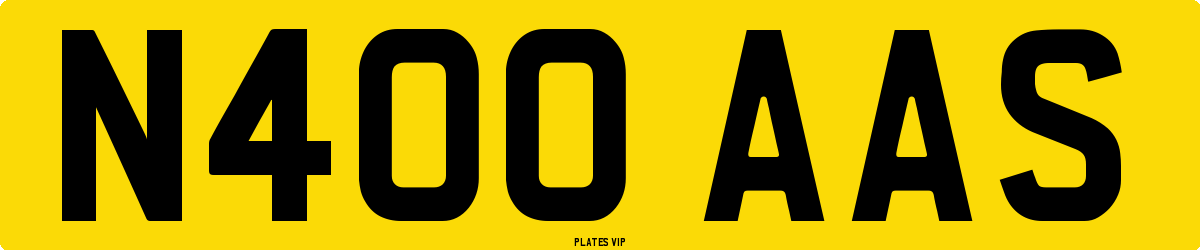 N400 AAS Number Plate