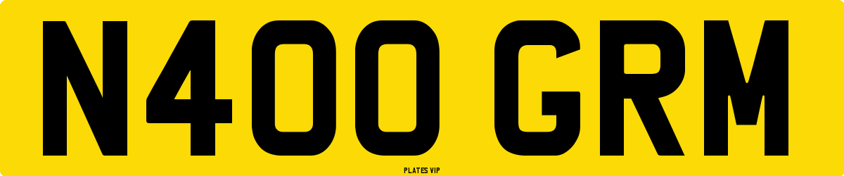 N400 GRM Number Plate
