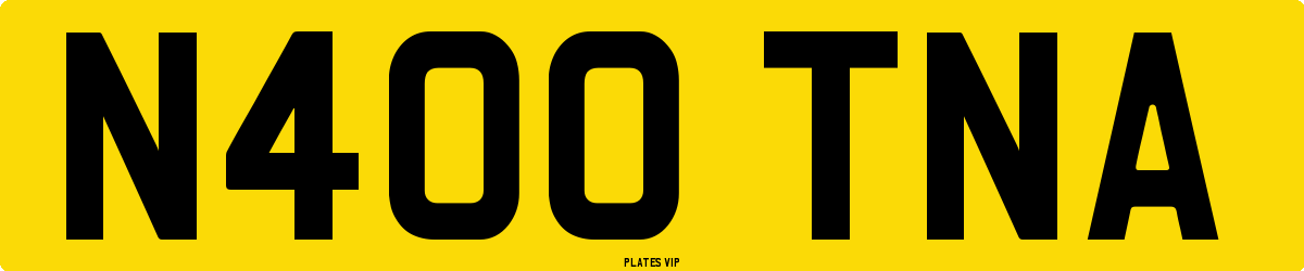 N400 TNA Number Plate