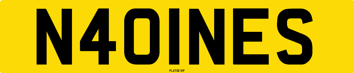 N401NES Number Plate