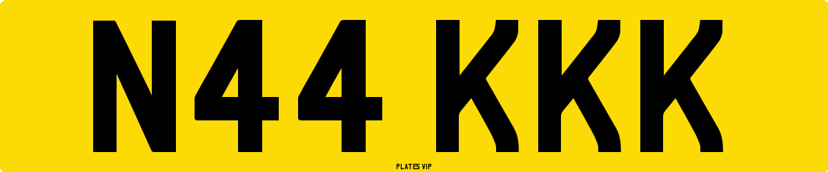 N44 KKK Number Plate