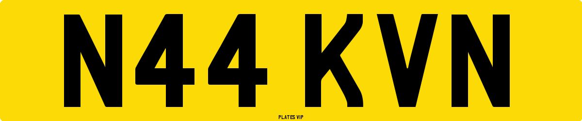 N44 KVN Number Plate