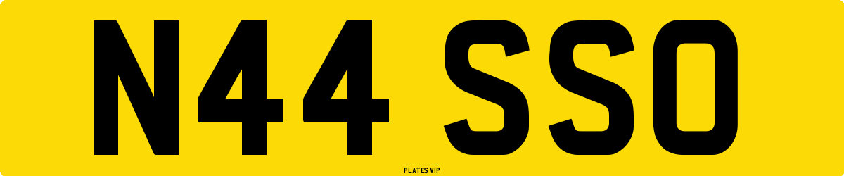 N44 SSO Number Plate