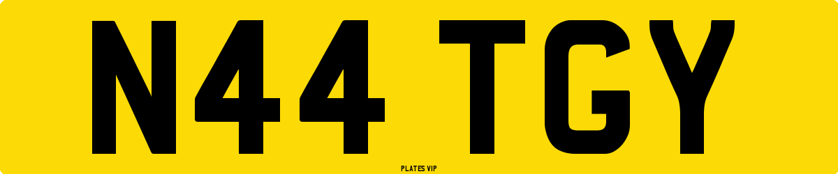 N44 TGY Number Plate