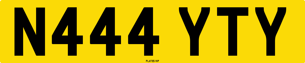 N444 YTY Number Plate