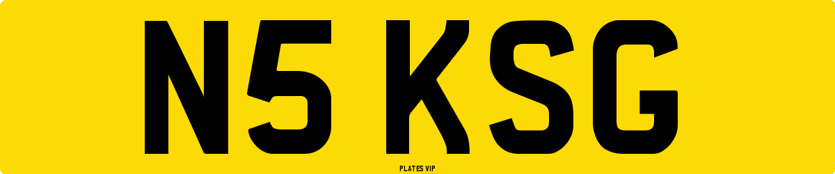 N5 KSG Number Plate
