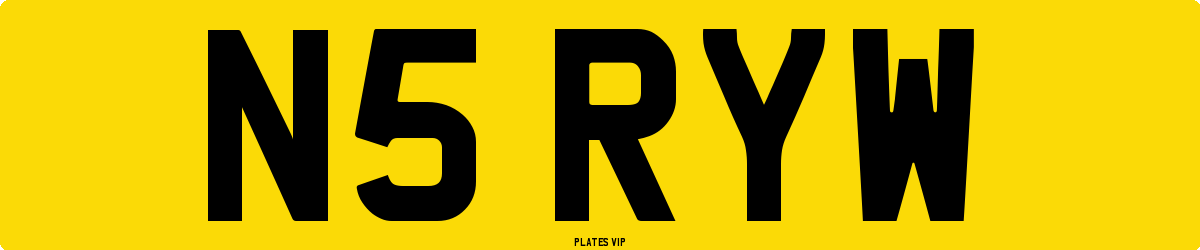 N5 RYW Number Plate