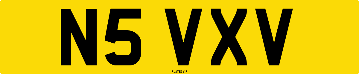 N5 VXV Number Plate