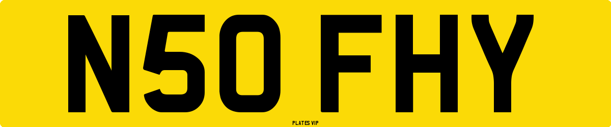 N50 FHY Number Plate