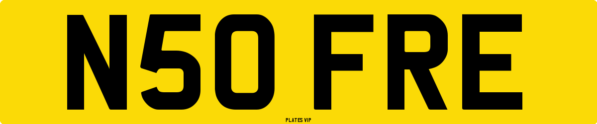 N50 FRE Number Plate