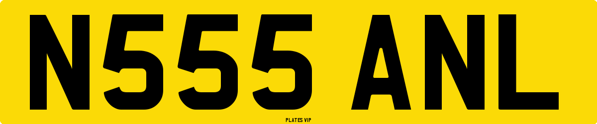 N555 ANL Number Plate