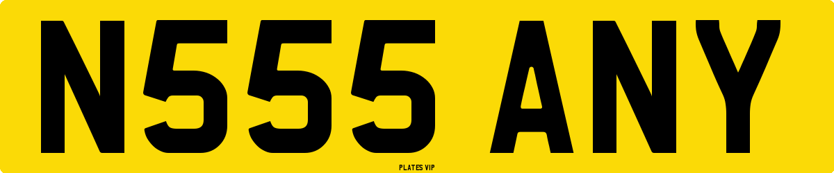 N555 ANY Number Plate