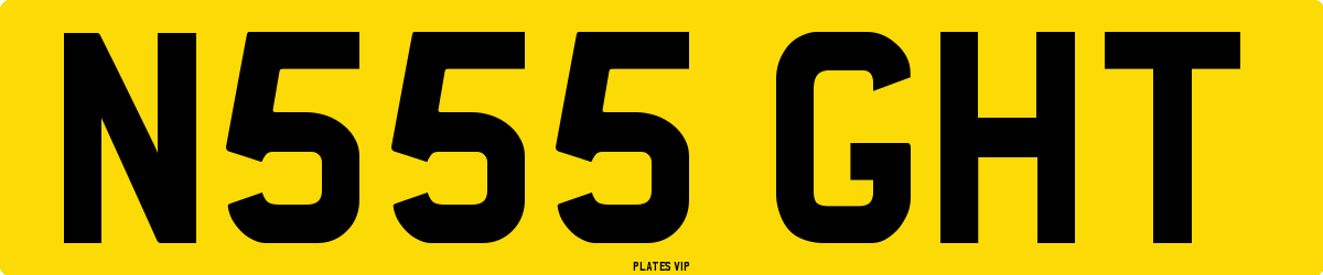 N555 GHT Number Plate