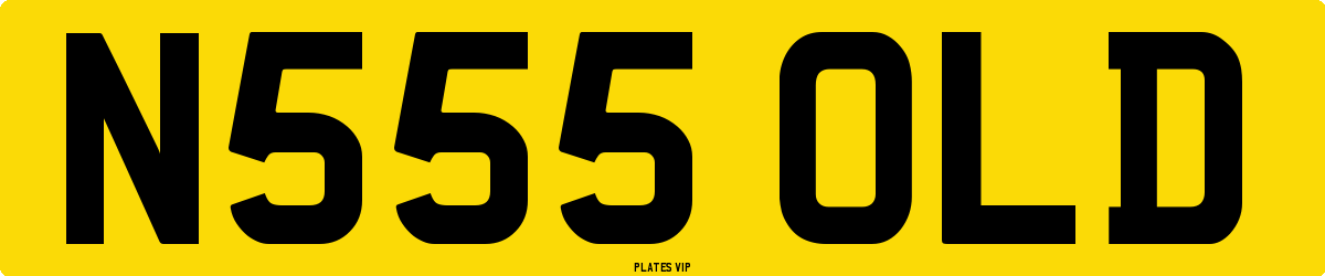 N555 OLD Number Plate