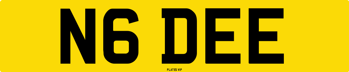 N6 DEE Number Plate