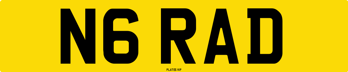 N6 RAD Number Plate