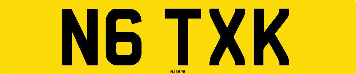 N6 TXK Number Plate