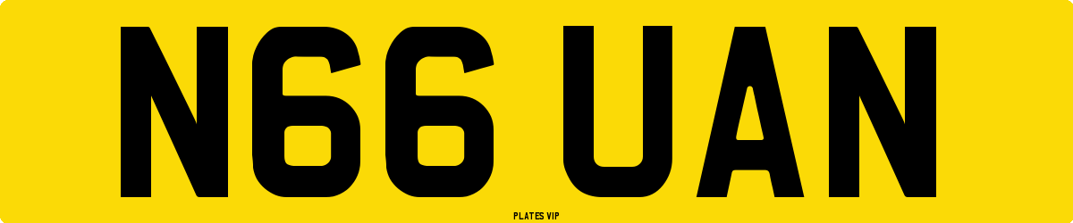 N66 UAN Number Plate