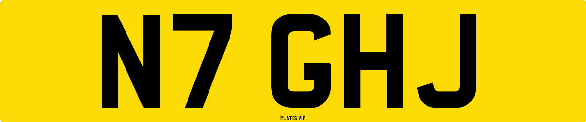 N7 GHJ Number Plate