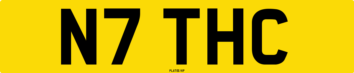 N7 THC Number Plate