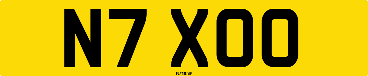 N7 XOO Number Plate