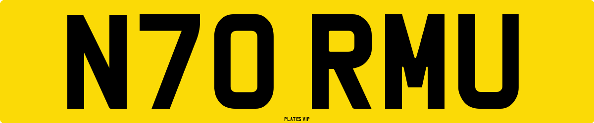 N70 RMU Number Plate
