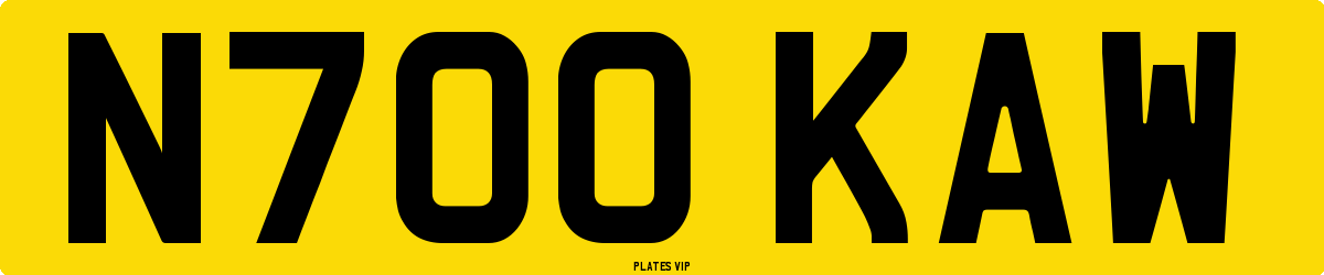N700 KAW Number Plate