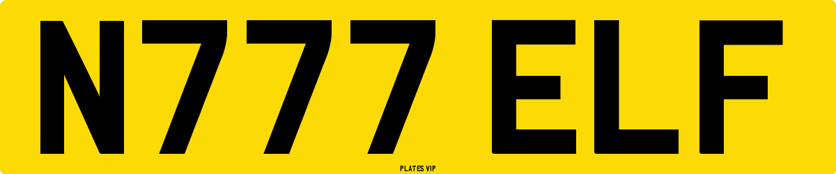 N777 ELF Number Plate