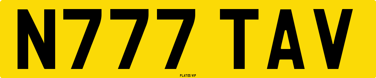 N777 TAV Number Plate