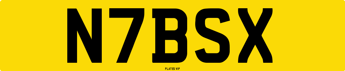 N7BSX Number Plate