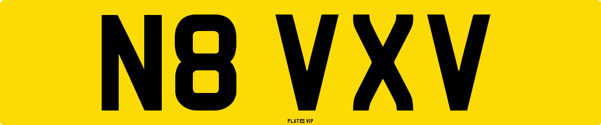 N8 VXV Number Plate