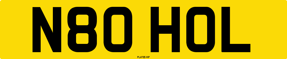 N80 HOL Number Plate