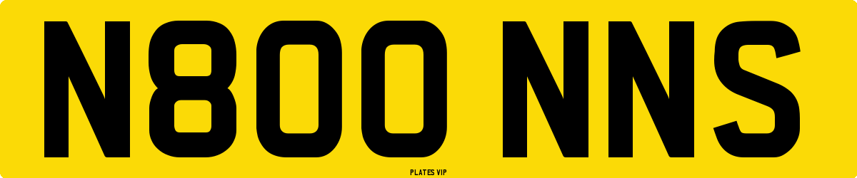 N800 NNS Number Plate